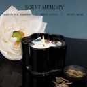 12.5oz White Tea & Lotus Flower-Shaped Scented Candle with Shimmering Crystals, Elegant Candles Birtheday Gifts, Valentines Day for Her, Bestie Gifts, 45 Hour Burn Time