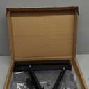 WALI Floating TV Shelf, 2 Tier Glass Projector Shelf for DVD Players, Routers, Game Consoles, Cable Boxes, Living Room Decor, Wall Mount Shelves Hold Up to 17.6lbs (CS202B), 2-Shelf, Black