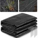 4x30ft Landscape Fabric Heavy Duty,Thicken Block Gardening Ground Cover Mat,Garden Cloth,Black Plastic Ground Cover,Commercial Driveway Fabric (4 * 30ft, 2Pack)