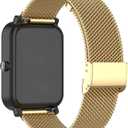 E ECSEM Metal Loop Band Compatible for iTech Fusion 3 Adjustable Stainless Steel Replacement Wristbands, Quick Release Watch Strap for iTech Fusion 3 Smart Watch