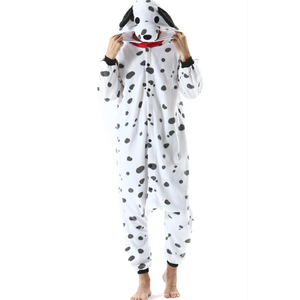 DarkCom Dalmatian Onesie Halloween Costume One Piece Unisex Adult Pajamas Women Men Sleepwear Christmas Pajamas
 XL