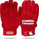 Franklin Sports MLB Baseball Batting Gloves - Pro Classic Batting Gloves for Baseball + Softball - Adult Men's + Youth Batting Glove Pairs, Red, M 