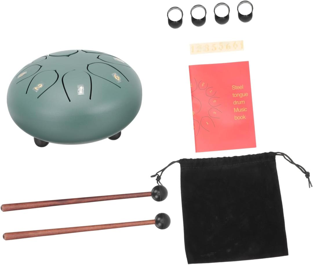 Sosoport 6-Inch 8-Note Ethereal Steel Tongue Drum Bag Portable Handpan Percussion Instrument for Meditation Yoga and Music Education