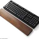 Faluber Wooden Wrist Rest, 14.3-inch Length and 20mm Thickness for Tenkeyless Keyboard, Walnut Wood Palm Rest, Ergonomic Design for Mechanical Gaming Keyboard, Stain Resistant (Medium, Walnut Wood)