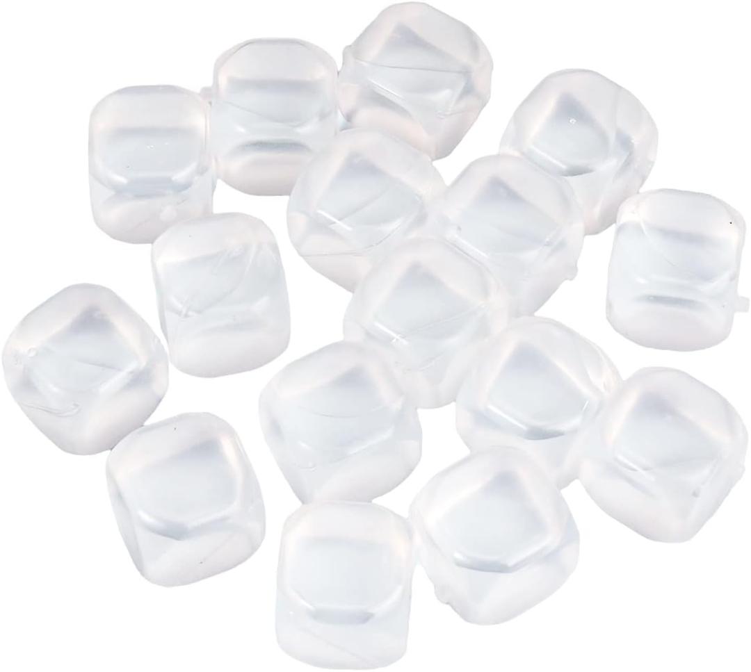 Reusable Ice Cubes, Fake Ice Cubes 70 Pack, Clear Refreezable Silicone Ice Cubes for Drinks, Whiskey, Vodka or Coffee, Washable Non-Melting Non-Diluting