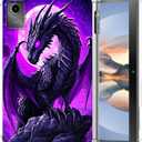Clear Case for Lenovo Tab M11/Tab K11 LTE 11 Inch 2024, Transparent TPU Silicone Protective Shell Shockproof Case for Lenovo M11 Tablet (TB330FU/TB330XU), Purple Moon Dragon