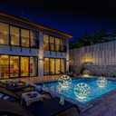 4 Pack Outdoor Solar Inflatable Pool Lights, 14.5" Floating LED Light Up Balls with Remote, 3000K Warm Glow, Dimmable & Auto On at Dusk, IP68 Waterproof, 3 Modes Perfect for Garden, Beach & Party