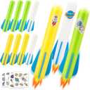Banvih Rocket Launcher Refills for Kids, 8 Foam Air Rockets, Outdoor Toys Games Launcher Accessories, Birthday Gifts for Toddler Boys Age 3 4 5 6 7 8+ Years Old
