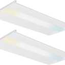 Cortelco 2x4 LED Troffer Light, 4 Colo Options 3000K-5000K, 50W/ 40W/ 35W/ 30W/ 25W, Up to 7500 Lumens, 0-10V Dimmable Drop Ceiling Lights, 100-277V, ETL&DLC Listed, Commercial Grade, 2 Pack