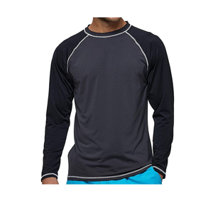 Arcweg Rash Guard Men Swim Shirt Long Sleeves Diving Rash Vest Fit Top T-Shirt M