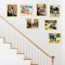 8.5x11 Picture Frame Set of 8, Gold Photo Frames for Gallery Wall Mounting, Display Pictures 6x8 with Mat or 8.5 by 11 Without, Certificate Frame with Plexiglass for Home Office Wall Decor