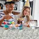 2 PCS Dollar Party Tablecloths, 87" Lx51 W Rectangular Plastic Table Covers, Birthday Party Disposable Tablecloths Party Decoration Supplies
