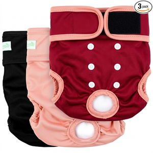 wegreeco Washable Female Dog Diapers (Pack of 3)
