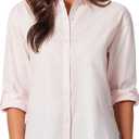 Gloria Vanderbilt Women's Amanda Oversized Button Down Shirt with Roll-tab Sleeves, S