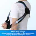 Velpeau Arm Sling Shoulder Immobilizer for Women and Men, fit Left or Right Arm - Rotator Cuff Support Brace - Medical Sling for Shoulder, Clavicle, Elbow Injury (Comfort type, Large: Bust 33.5-41)