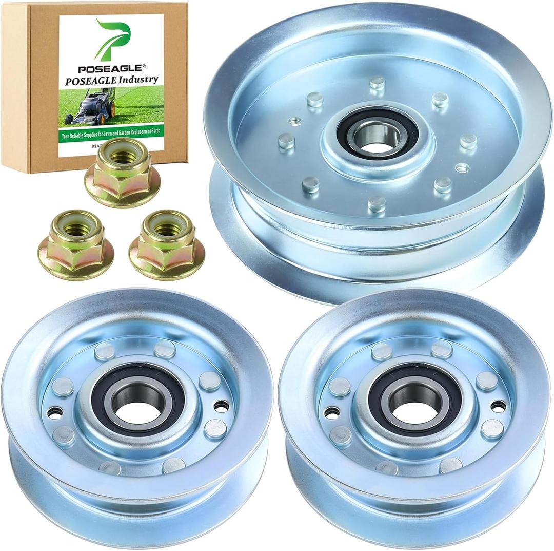 2 Pack GY22172 Idler Pulley with GY20629 Idler Pulley Replaces GY20110 AUC17621 GY22082 GY20067 for John Deere D140 D150 D160 E160 E170 L130 L120 LA145 LA115 LA165 S160 S170 Tractors