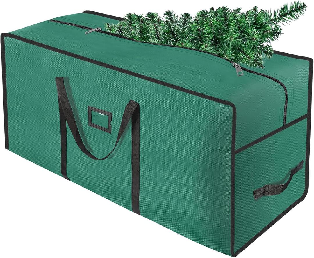 EMOMAS 9ft Heavy Duty Christmas Tree Storage Bag - Waterproof 600D Oxford Fabric, Reinforced Handles, Dual Zippers & Wide Opening. Christmas Tree Box. Solve Post - Holiday Storage Hasslesgreen