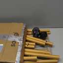 Sakugi Clothes Rack - Clothing Rack with Storage Mesh Shelf & Casters, Heavy-Duty Metal Clothing Rack for Hanging Clothes, Dresses, Coats, Large Load Capacity, Easy Assembly, Gold, 28.0"x16.9"x59.0"