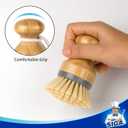 MR.SIGA Bamboo Palm Brush, Scrub Brush for Dishes Pots Pans Kitchen Sink Cleaning, Pack of 2