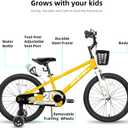 JOYSTAR Pluto 12 14 16 18 20 Inch Kids Bike with Light Up Training Wheels, Kids' Bicycle for Boys Girls Age 3-12 Years, Children Bikes, Multiple Colors, 18 Inch With Training Wheels & Kickstand