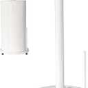 Vintage Paper Towel Holder Countertop - Cast Iron Standing Roll Paper Towel Dispenser with Elegant and Heavy Daffodil Pattern Base for Kitchen Dcor, White