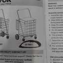 VEVOR Folding Shopping Cart with Removable Waterproof Liner, 210LBS Large Capacity Jumbo Grocery Cart with Dual Basket, 360° Swivel Wheels, Dense Metal Mesh Base, Heavy Duty Utility Cart for Shopping