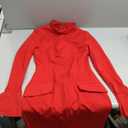 YMDUCH Women's Long Sleeve Mock Turtle Neck Bodycon Mini Tank Short Party Dress (Medium, Red)