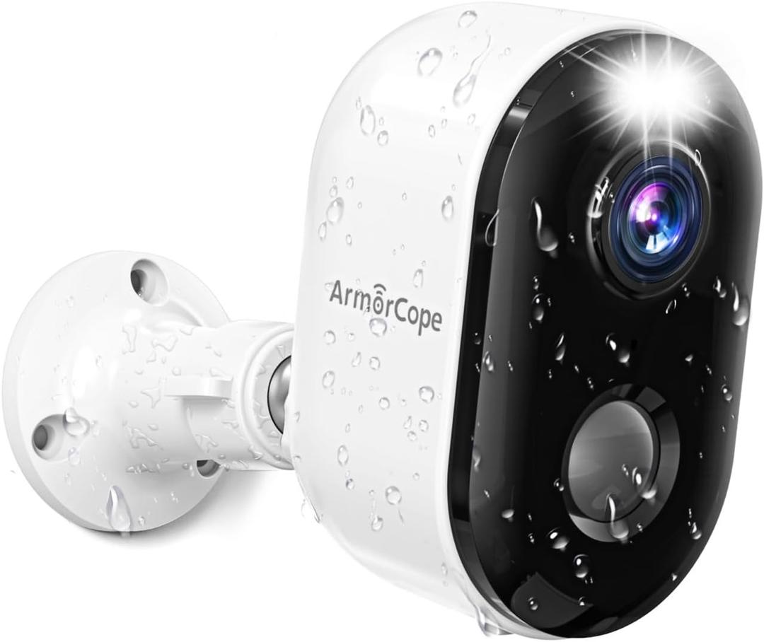 Security Cameras Wireless Outdoor, Battery Powered 2k Color Night Vision, AI Motion Detection Spotlight Siren, IP66 Weatherproof, 2Way Talk, SD/Cloud Storage, 2.4Ghz WiFi Cameras for Home Security