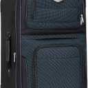 Travel Select Amsterdam Softside Expandable Luggage with Rolling Wheels, Navy, 25-Inch Medium