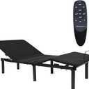 Fromann Adjustable Twin XL Bed Base Frame with USB Ports, Zero Gravity, Under Bed Led Lighting and Three Leg Heights No Tools Assembly