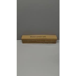 Black Shower Rod with 12 Hooks, 43-72 Inches, Rust Resistance, Adjustable Tension Rod with Durable Spring, No Drilling - Use For Bathroom, Bedroom, Home, Matte Black