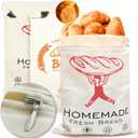 3pc-Beeswax Bread Bags for Homemade Bread & Sourdough,Zipper,  XL Eco-Friendly, Natural, Food-Safe Storage Bag to Keep Loaves Fresh Longer  Sustainable, Zero Waste