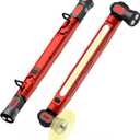 Under Hood Work Light Bar, 3000LM LED Magnetic Light Bar with Hooks, 5200mAh Cordless Rechargeable Hood Light for Mechanic/Car Repairing/Garage-Red