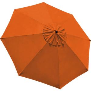 EliteShade USA 9FT Patio Umbrella Replacement Covers 8 Ribs Market Umbrella Canopy Cover (CANOPY ONLY) (Orange)