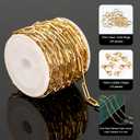 UMAOKANG 5 Meters Gold Plated Jewelry Making Chains Bulk, Stainless Steel Paperclip Necklace Chain Roll DIY Jewelry Making Supplies Bracelet Chains
