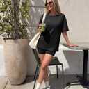 ZOOSIXX 2 Piece Sets for Women Summer - Oversized T-Shirt and Biker Shorts Lounge Sets Matching Outfit for Travel Casual, S/M