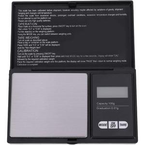 Jewelry Scale Digital 0.01g Gram G Scale Portable High Precision Scale Pocket Size for Jewelry Herb Coffee Scale(100g/0.01g)