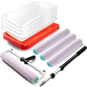 Mister Rui 18 Inch Paint Roller Kit with Extension Pole Roller Kit Pan
