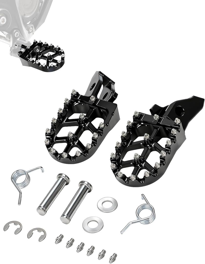 Foot Pegs for Surron Ultra Bee,7075 Aluminum CNC Footpegs Footrests Pedals for Dirt Bike Sur Ron Ultrabee Black