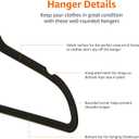 Slim Velvet Non-Slip Space Saving Suit Clothes Hangers, Closet Organizer, Black, 50-Pack