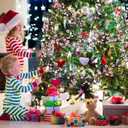 WILLBOND 9 ft Rose Gold Christmas Ball Garland Ball Ornaments Hanging Baubles Ornament for Xmas Christmas Tree Fireplace Wreath Indoor Outdoor Home Office Decoration