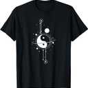 Universe Yin and Yang T-Shirt (Small, Black)