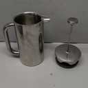 Ziruma Non-Toxic French Press, Surgical Stainless Steel Coffee Press, Plastic-Free, Heavy Metal-Free, No Endocrine Disruptors, 34 Oz, Double Wall, 4-Layer Filter, Portable Coffee Maker