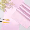 Horbaunal 12 Pack Light Pink Satin Table Runner 12 x 108 Inch, Smooth Table Runners for Wedding Banquets Birthday Party