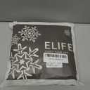 Elife 18x18 Soft Canvas Christmas Winter Snowflake Style Cotton Linen Embroidery Throw Pillows Covers w/Invisible Zipper for Bed Sofa Cushion Pillowcases for Kids Bedding (1 Pair, White)