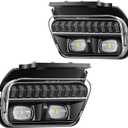 2 x LED Fog Lights for Chevy Silverado 2003-2006 All Models,Avalanche 2002-2006,Pickup Truck Driving Fog Lamps, Fog Light Replacement Clear Lens