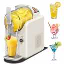 5 in 1 Slushie Machine for Home, No Ice Needed Frozen Drink Maker with Anti-Slip Mat, 61oz Slushy Machine Self-Cleaning and LED Display for Margaritas, Frappes, Smoothies and Shakes (White)
