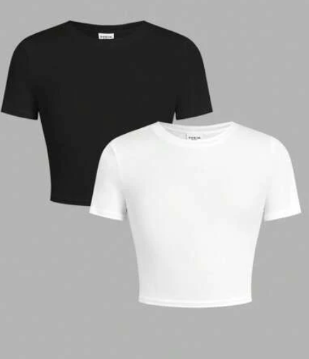 Shein Medium Girls Black & White Shirts,Size M