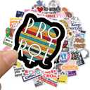 3 x 50 Pcs Pro Choice Sticker Feticide Vinyl Stickers Pack Womens Rights Feminist Protest Sticker Decals for Water Bottle Laptop Skateboard Luggage Car (Feticide), Chroma