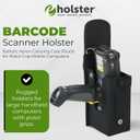 Barcode Scanner Holster (Large) | Ballistic Nylon Carrying Case Pouch for Pistol-Grip Mobile Computers | Belt Clip, Belt Loop, Shoulder Strap | Fits Zebra Scanner MC9500/9300/9200/9100